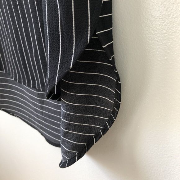 My Story Pocket Tee Womens S Short Sleeve Striped Hi-Lo Side Slits Lightweight - Picture 6 of 11